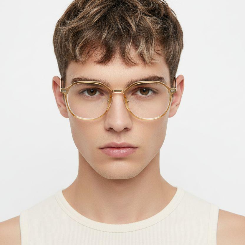 Gafas geométricas TR90 amarillas para niños #BS0406-0239