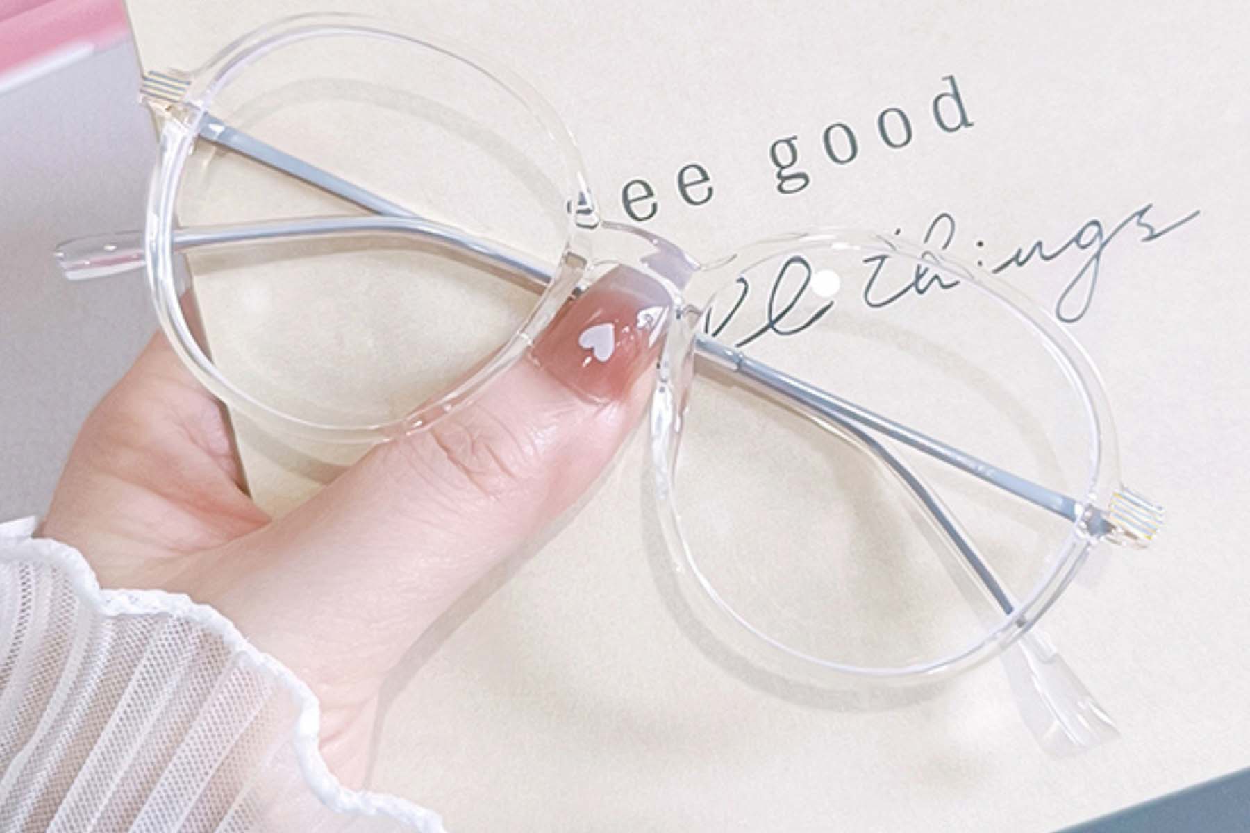 BS0406-0241_Transparent_Oval_TR90_Kids_Glasses_front