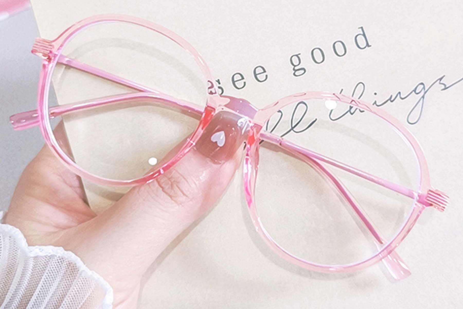 BS0406-0242_Pink_Oval_TR90_Kids_Glasses_front