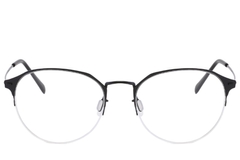 BS0406-0249_Black_Semi-rimless_Metal_Glasses_front
