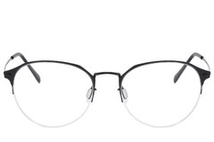 BS0406-0249_Black_Semi-rimless_Metal_Glasses_front