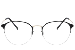 BS0406-0250_Golden_Semi-rimless_Metal_Glasses_front