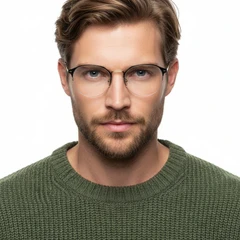 Gafas de metal dorado semi al aire #BS0406-0250