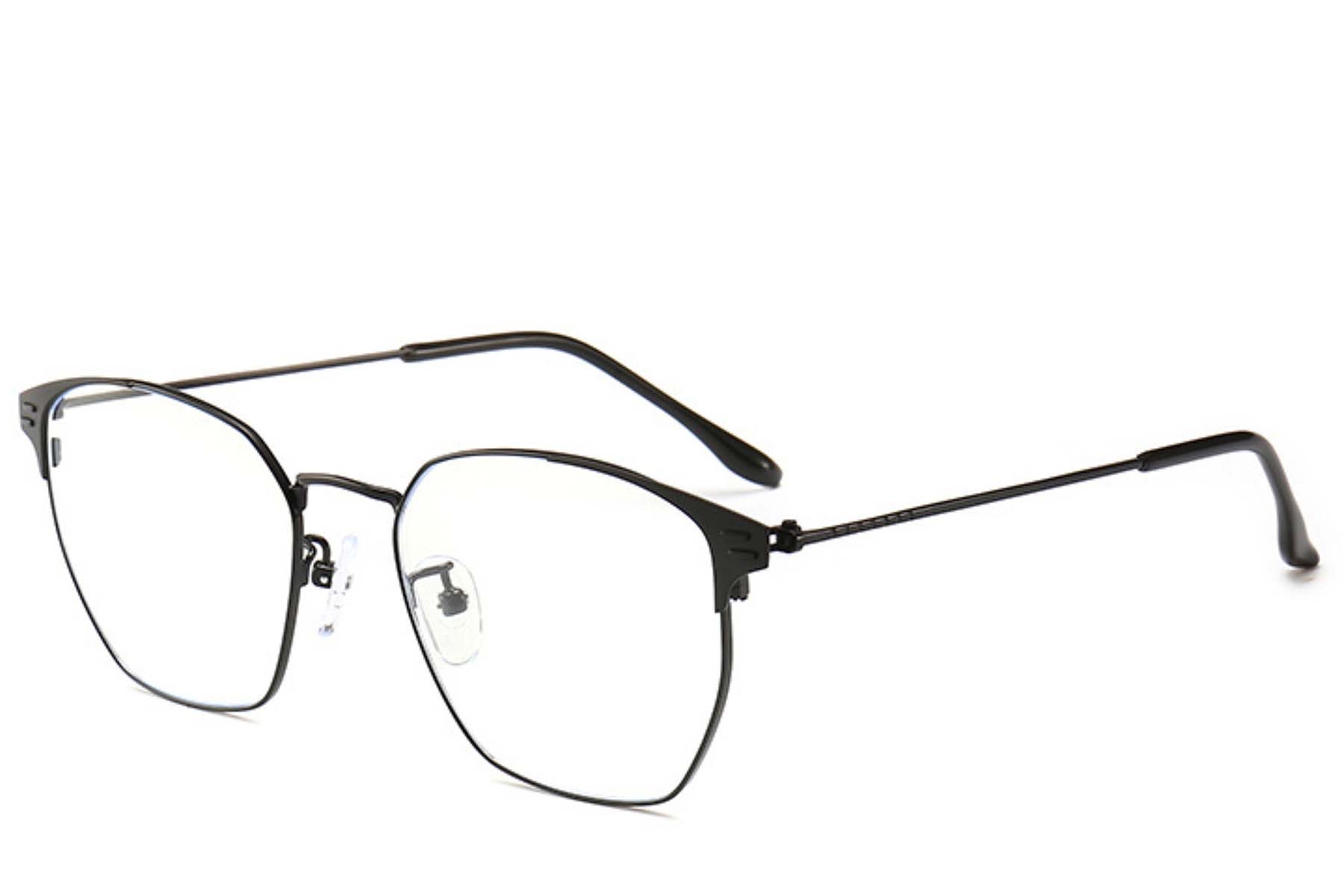 Gafas de metal negro semi al aire #BS0406-0252