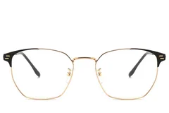 BS0406-0253_Golden_Semi-rimless_Metal_Glasses_front