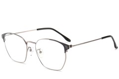 Gafas de metal gris semi al aire #BS0406-0254