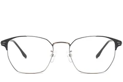 BS0406-0254_Grey_Semi-rimless_Metal_Glasses_front