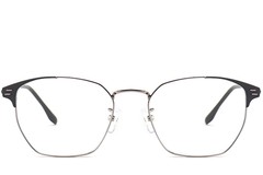 BS0406-0254_Grey_Semi-rimless_Metal_Glasses_front