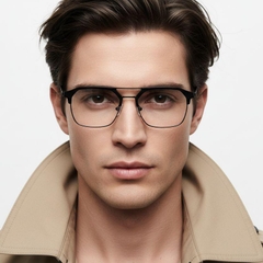 Gafas TR90 negras semi al aire #BS0406-0255