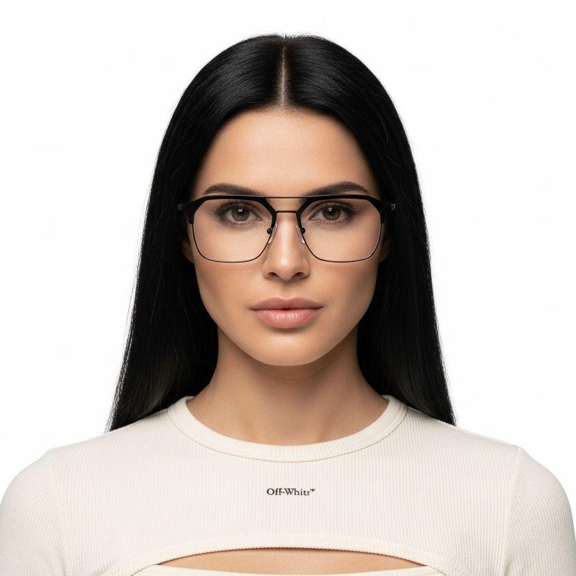 Gafas TR90 negras semi al aire #BS0406-0255