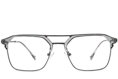 BS0406-0257_Grey_Semi-rimless_TR90_Glasses_front