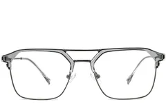 BS0406-0257_Grey_Semi-rimless_TR90_Glasses_front