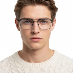 Semi-rimless Grey TR90 Glasses #BS0406-0257