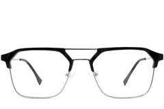BS0406-0259_Silver_Semi-rimless_TR90_Glasses_front