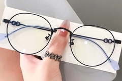 BS0406-0262_Black_Oval_Metal_Glasses_front