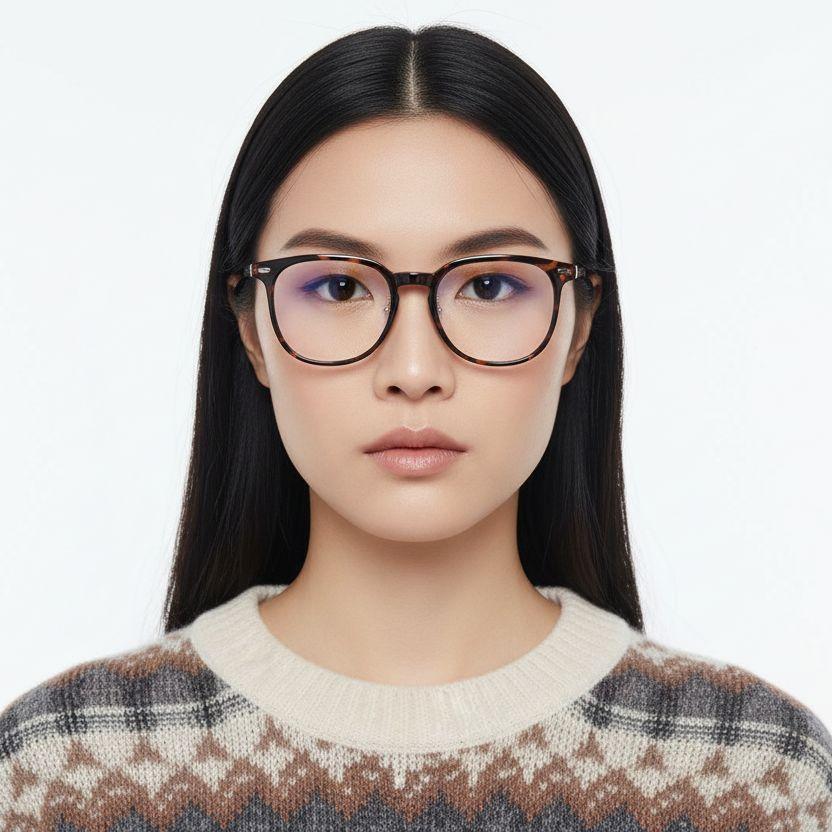 BS0406-0267_Tortoiseshell_Oval_TR90_Glasses_model