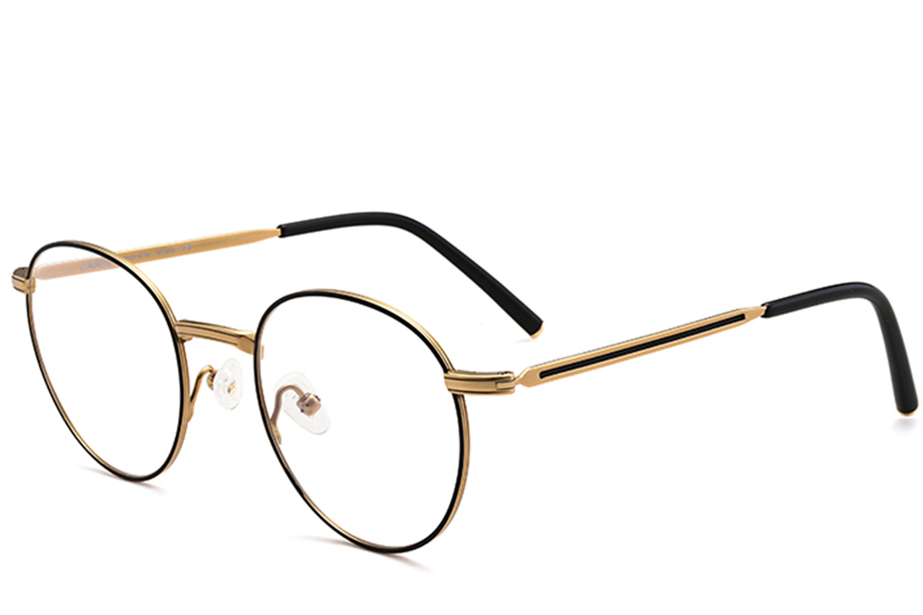 Oval Golden Metal Glasses #BS0406-0268