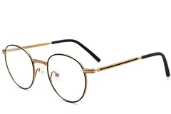 Lunettes ovales en métal doré #BS0406-0268