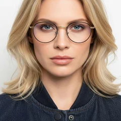 BS0406-0268_Golden_Oval_Metal_Glasses_model