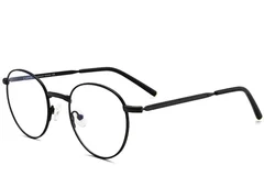 Oval Black Metal Glasses #BS0406-0270