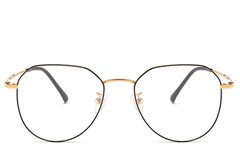 BS0406-0271_Black_Oval_Titanium_Glasses_front