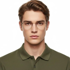 Oval Golden Titanium Glasses #BS0406-0272