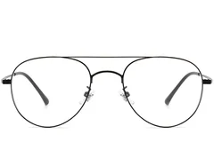 BS0406-0274_Black_Aviator_Titanium_Glasses_front
