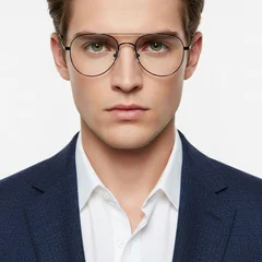 Aviator Black Titanium Glasses #BS0406-0274