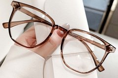 BS0406-0277_Brown_Rectangular_TR90_Glasses_front