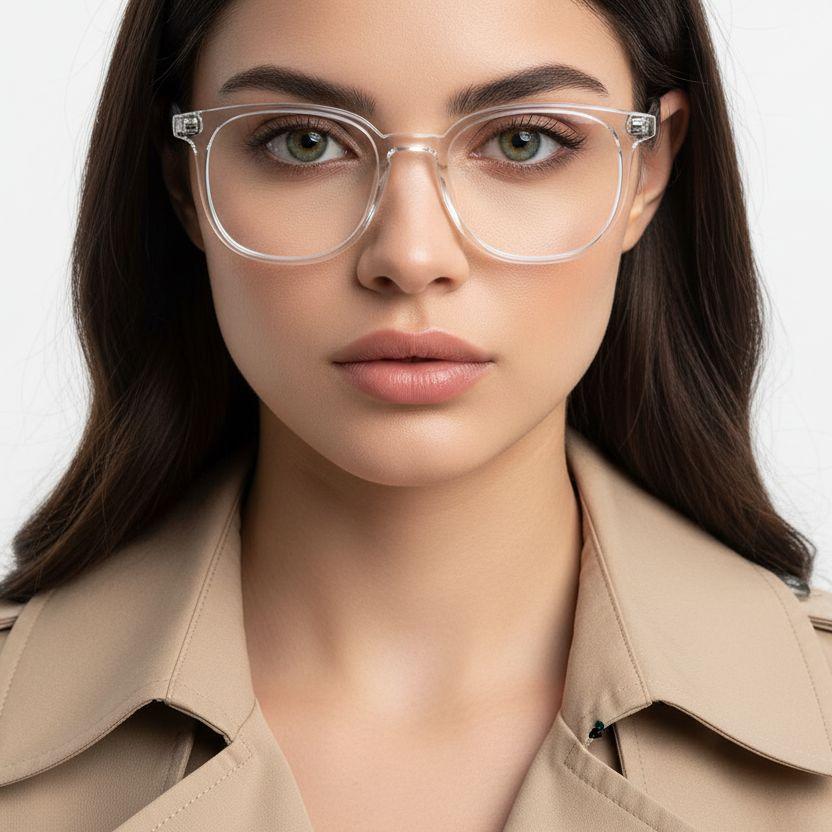 Gafas rectangulares transparentes TR90 #BS0406-0280