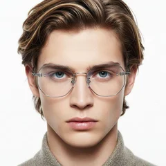 Geometric Silver Metal Glasses #BS0406-0281
