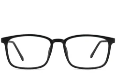 BS0406-0293_Black_Rectangular_TR90_Glasses_front