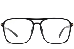 BS0406-0296_Black_Aviator_TR90_Glasses_front