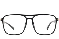 BS0406-0296_Black_Aviator_TR90_Glasses_front