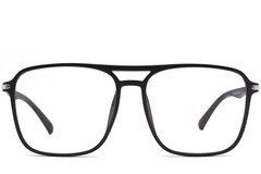BS0406-0297_Black_Aviator_TR90_Glasses_front