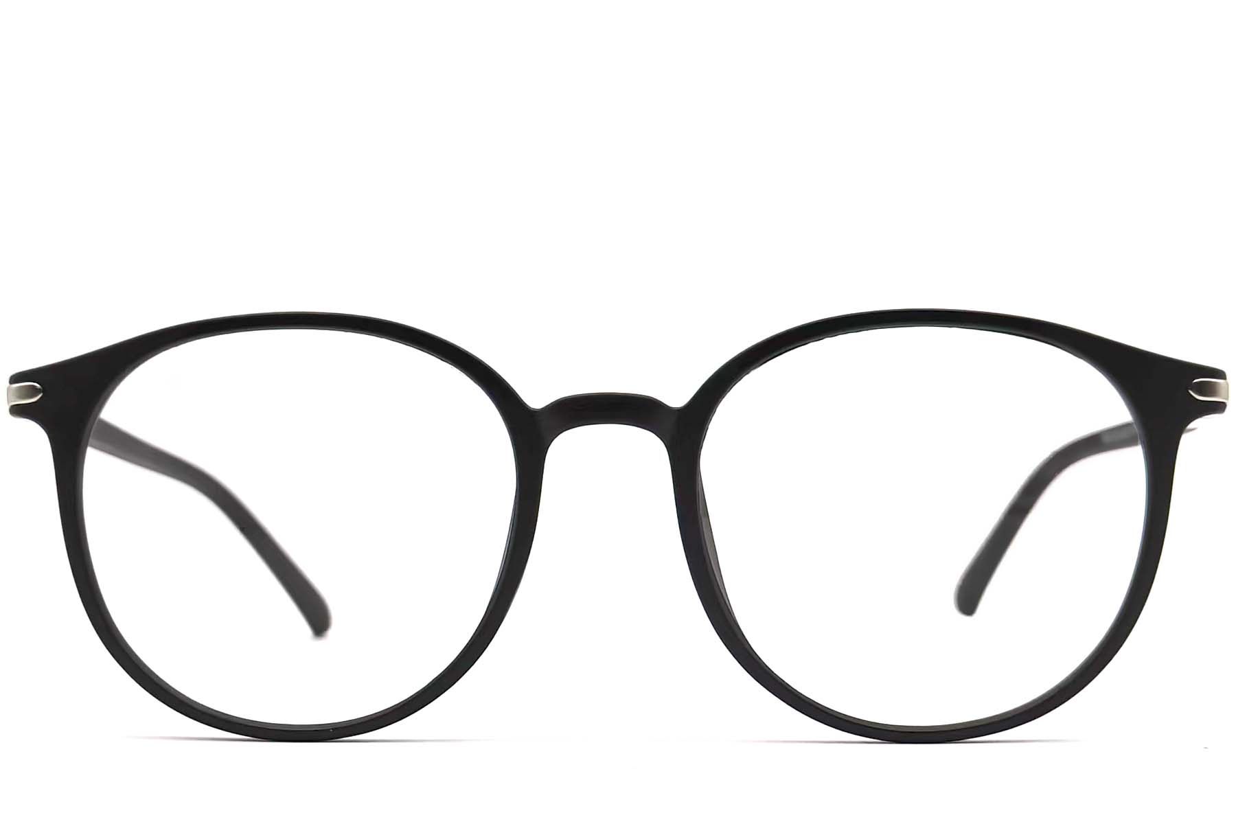 BS0406-0302_Black_Oval_TR90_Glasses_front