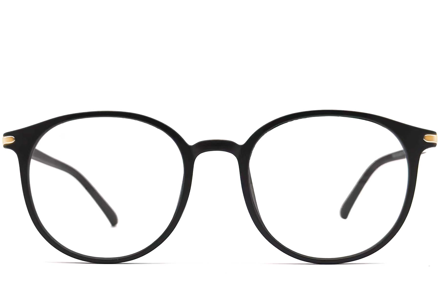 BS0406-0301_Black_Oval_TR90_Glasses_front