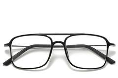 BS0406-0312_Black_Aviator_Ultem_Glasses_front