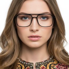 BS0406-0314_Black_Aviator_Ultem_Glasses_model