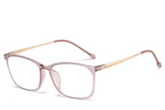 Lunettes rectangulaires roses Ultem #BS0406-0317