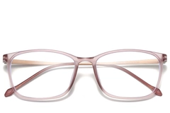 BS0406-0317_Pink_Rectangular_Ultem_Glasses_front
