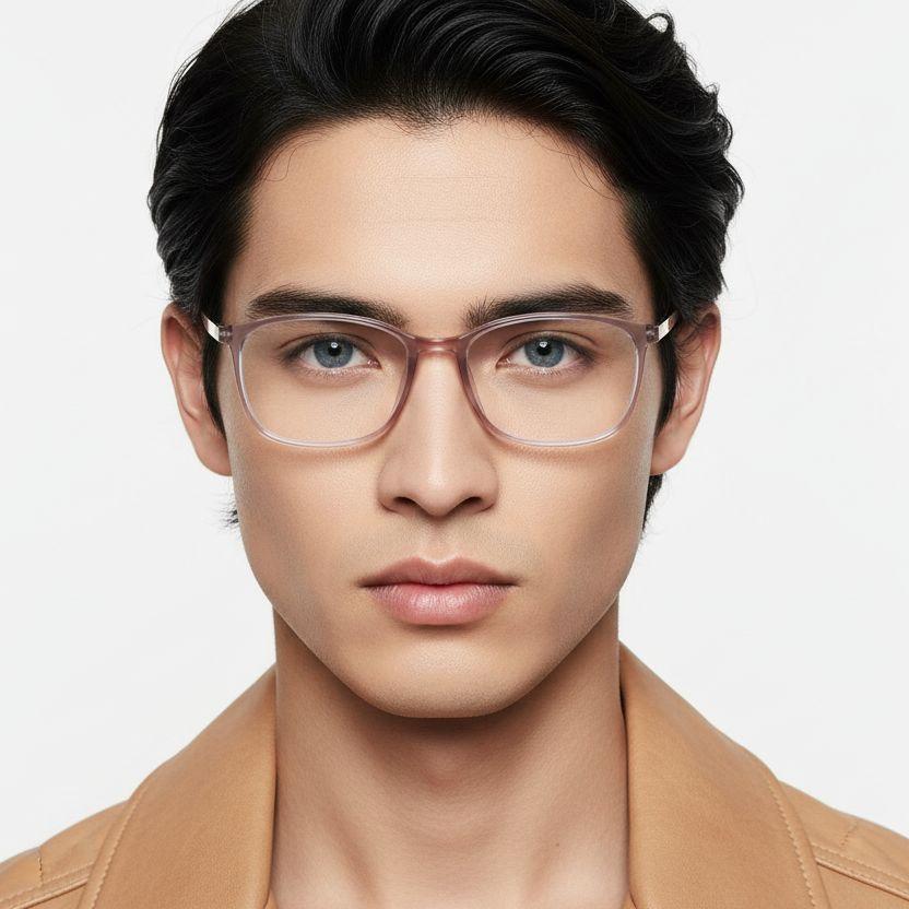 Rectangular Pink Ultem Glasses #BS0406-0317