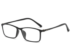 Lunettes rectangulaires noires Ultem #BS0406-0318