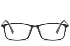 BS0406-0318_Black_Rectangular_Ultem_Glasses_front