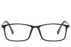 BS0406-0318_Black_Rectangular_Ultem_Glasses_front