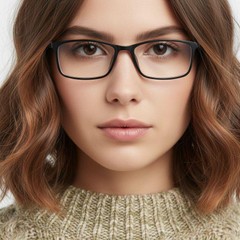 BS0406-0319_Black_Rectangular_Ultem_Glasses_model
