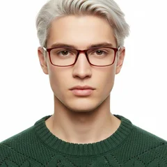 Rectangular Red Ultem Glasses #BS0406-0320