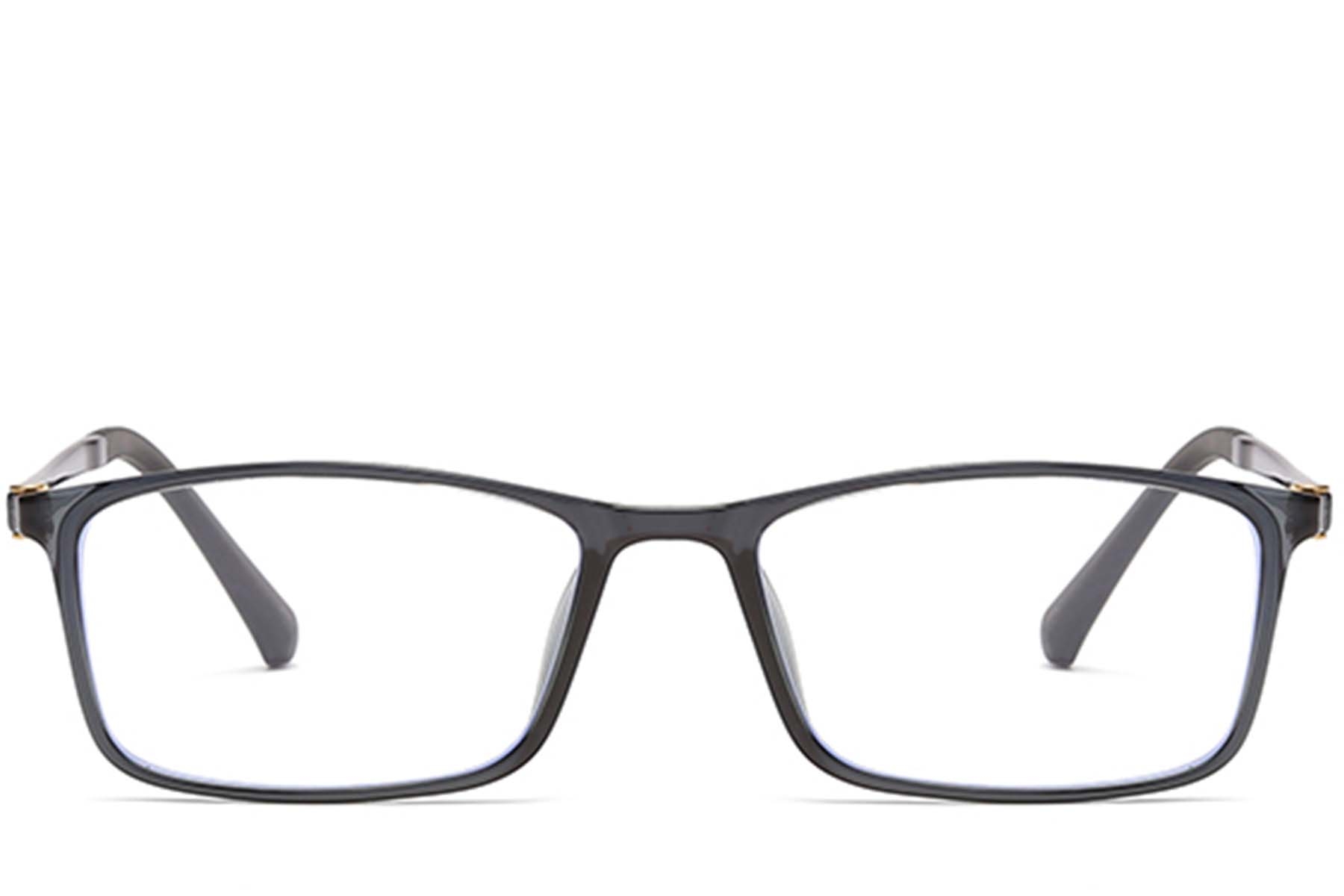BS0406-0321_Grey_Rectangular_Ultem_Glasses_front