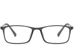 BS0406-0321_Grey_Rectangular_Ultem_Glasses_front
