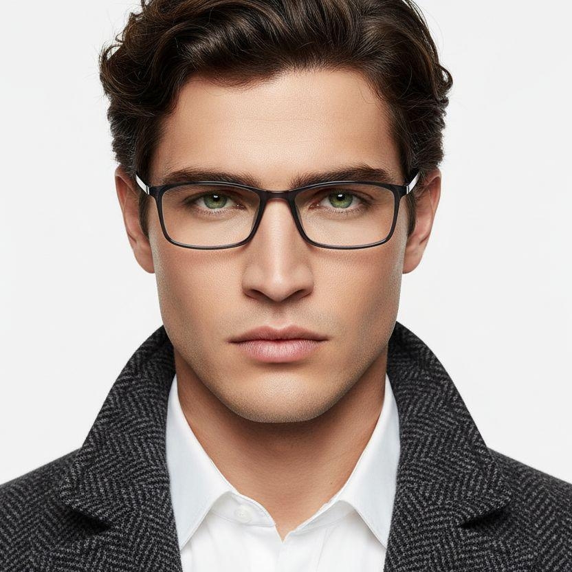 Rectangular Grey Ultem Glasses #BS0406-0321